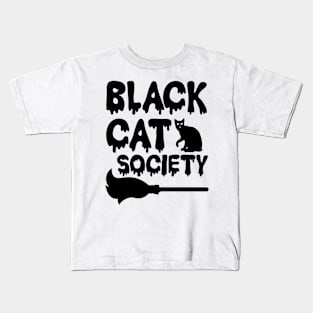 Black Cat Society Kids T-Shirt